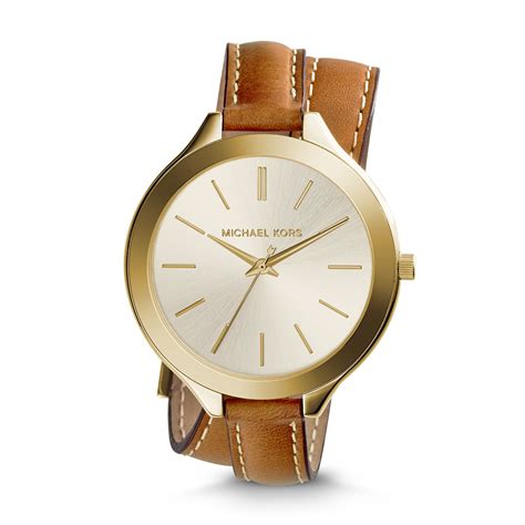 michael kors slim runway horn acetate double wrap watch|michael kors watch 250300.